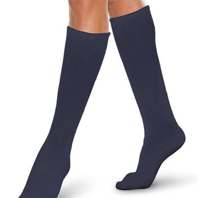 Therafirm Core-Spun Unisex Support Socks 15-20mmHg Navy, Small